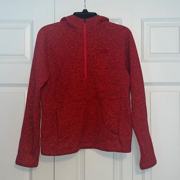 Women’s The North Face 1/4 Zip Pullover Hoodie Sweater Space Dye Pink Size Med - Picture 3 of 6